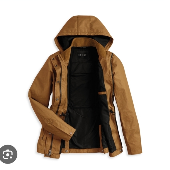 Harley-Davidson Jackets & Blazers - Womens Panorama Harley Davidson ADV Women XL Waxed Hooded Riding Jacket 092025